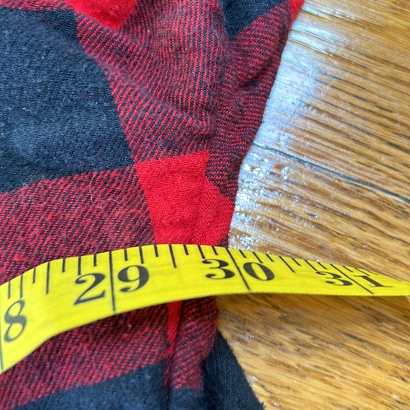 Red and black Buffalo plaid open from wrap. One size. Handmade. - Picture 6 of 8
